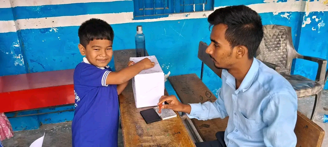 Young Voter Casting Vote