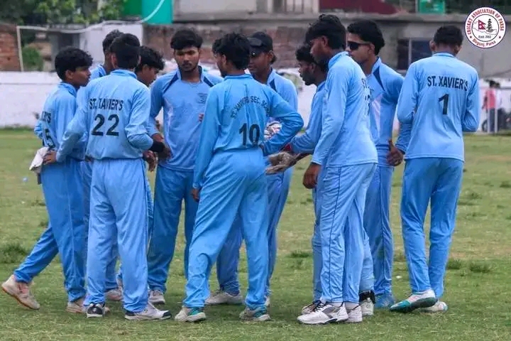 Cricket Team Huddle - St. Xavier's